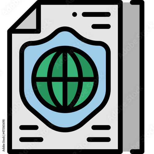 policy filled outline icon