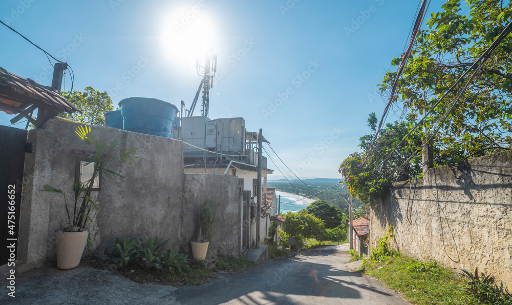 Rio de Janeiro downtown and favela Rio de Janeiro downtown and favela
