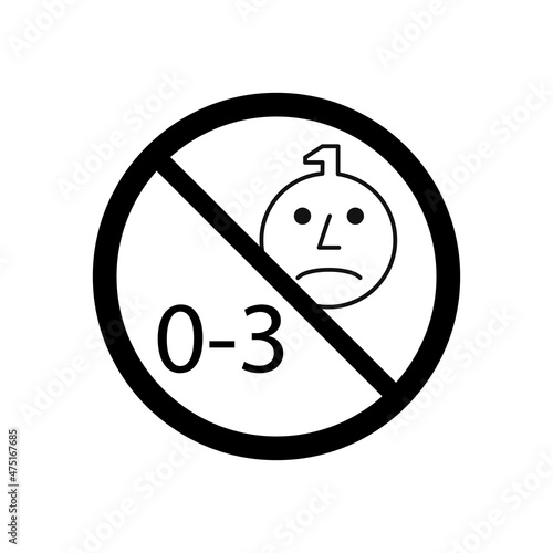 Not for children under 3 years of age icon