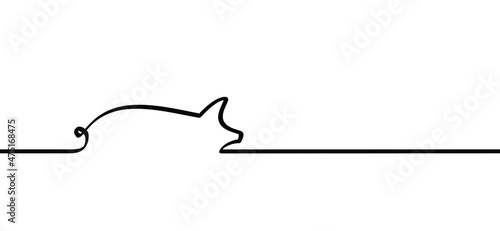 Pig line patterny for bacon day. Drawing pigs animals farm silhouette symbol, pictogram. Vector pig swine idea. Piglets icon or sign. Pig nose or face lovers day