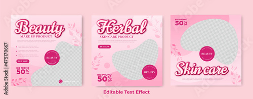 Cosmetic store social media posts	
