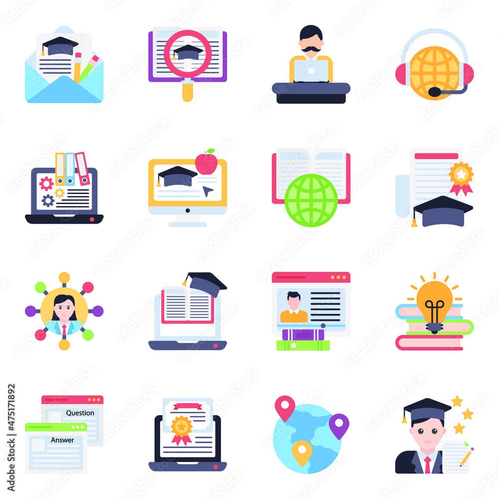 Pack of Learning Flat Icons
Pack of Learning Flat Icons