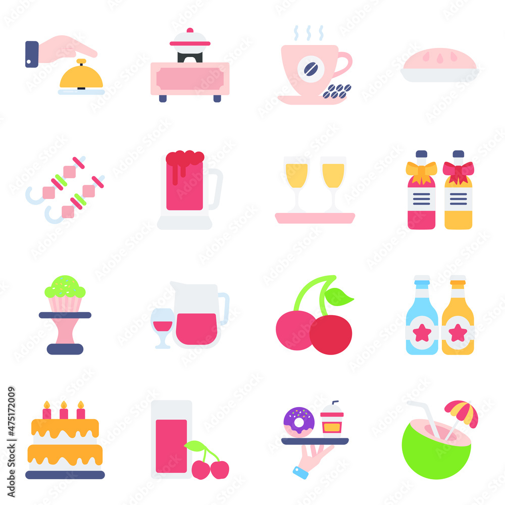 Pack of Drinks Flat Icons
Pack of Drinks Flat Icons