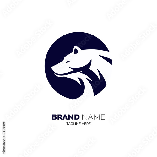 bear logo template design sillhouette for brand or company and other