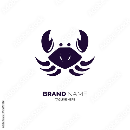 crab logo template design vector for brand or company and other
