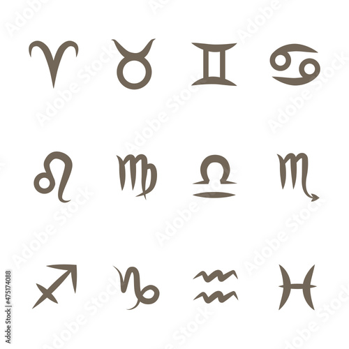 zodiac signs set