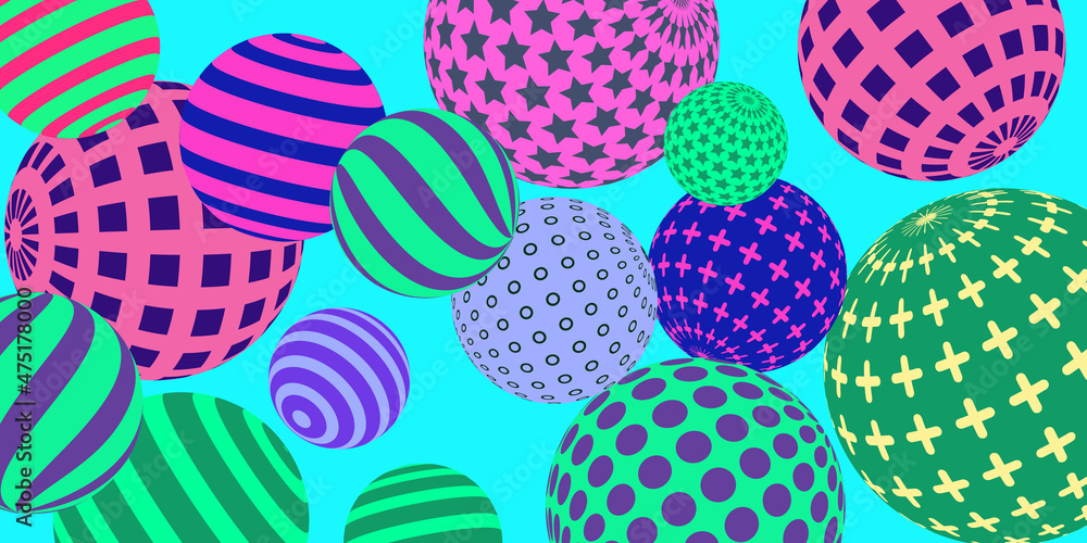 Retro 3d illustration abstract balls, great design for any purposes. Retro 3d illustration abstract balls, great design for any purposes.