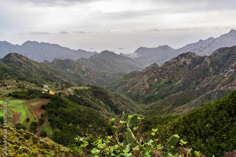 Mountains and valleys of Anaga, Tenerife, Canary Islands. A cloudy day Mountains and valleys of Anaga, Tenerife, Canary Islands. A cloudy day
