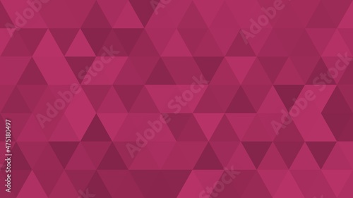 Geometric triangular pattern background in carmine tones