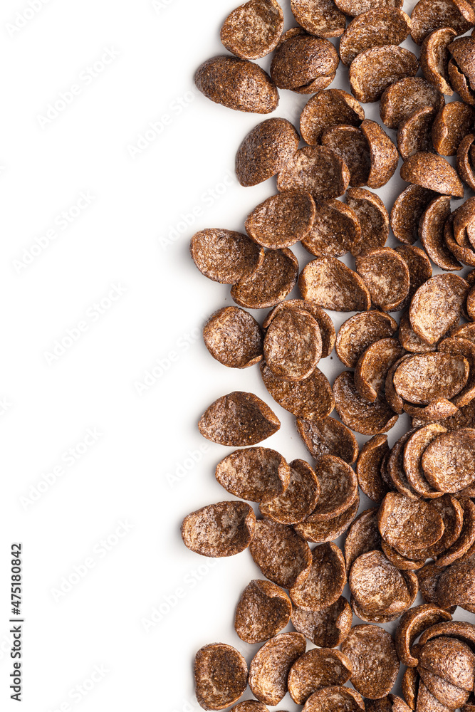 Obraz premium Sweet chocolate breakfast cereal flakes