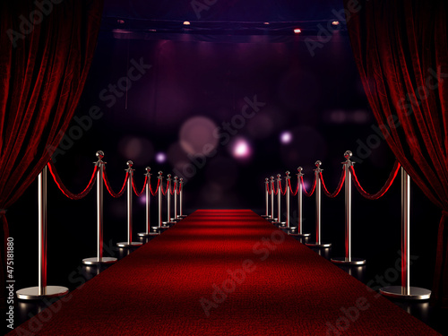 Obraz na plátně red carpet with spotlight