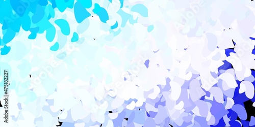 Light pink, blue vector backdrop with chaotic shapes.