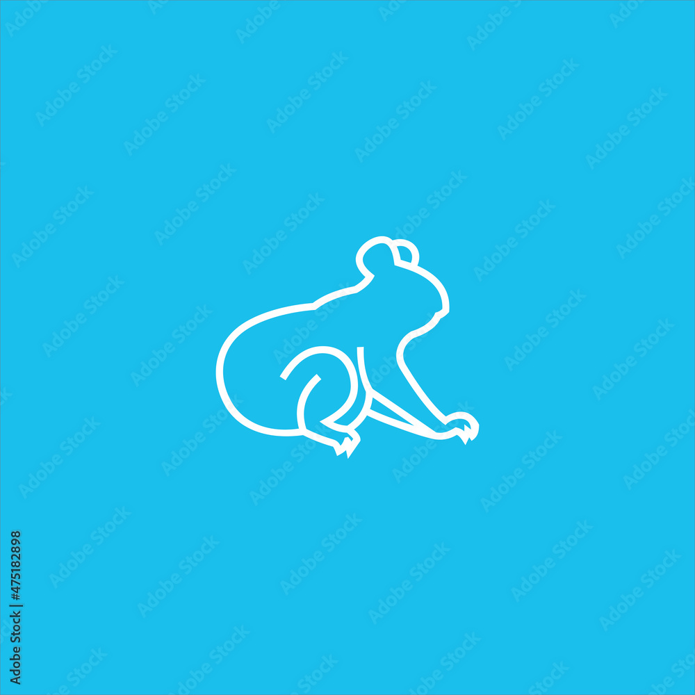 koala logo vector template line art koala logo vector template line art