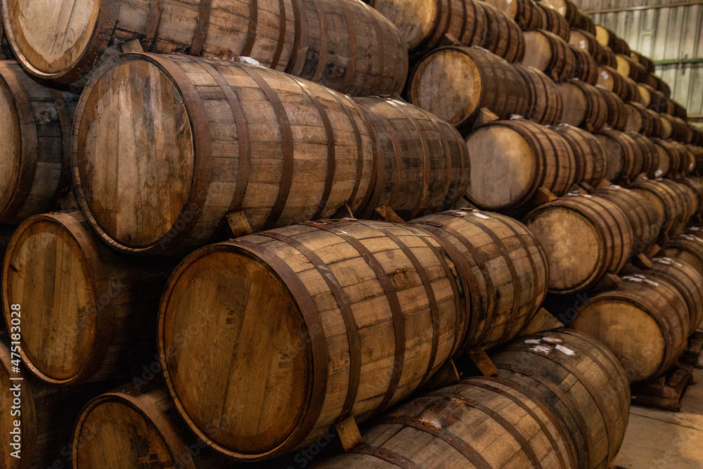 Wine barrels on old cellar