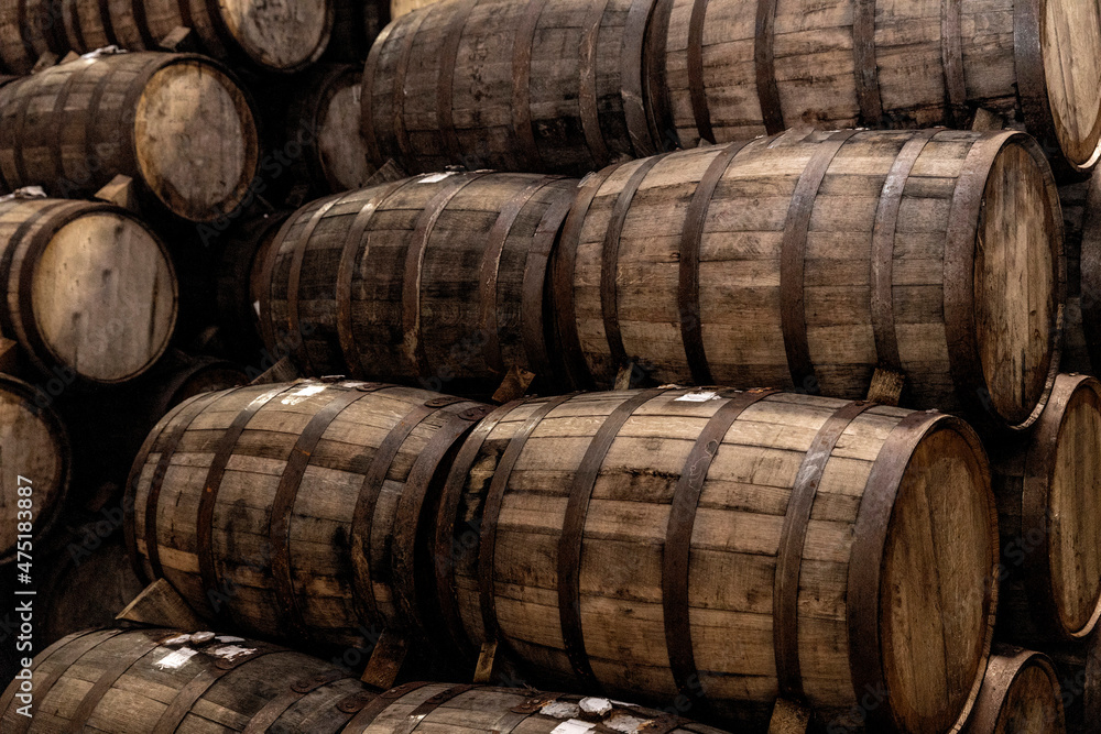 Wine barrels on old cellar