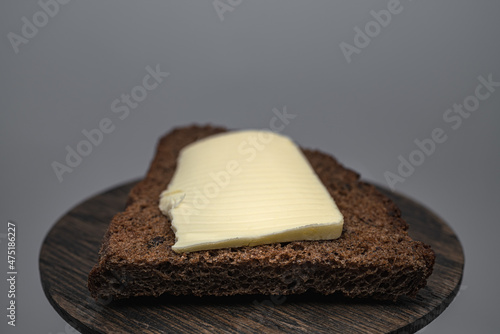 Rye bread toast with butter