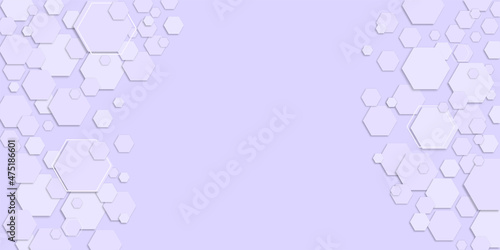 Hexagon background with multiple independent components