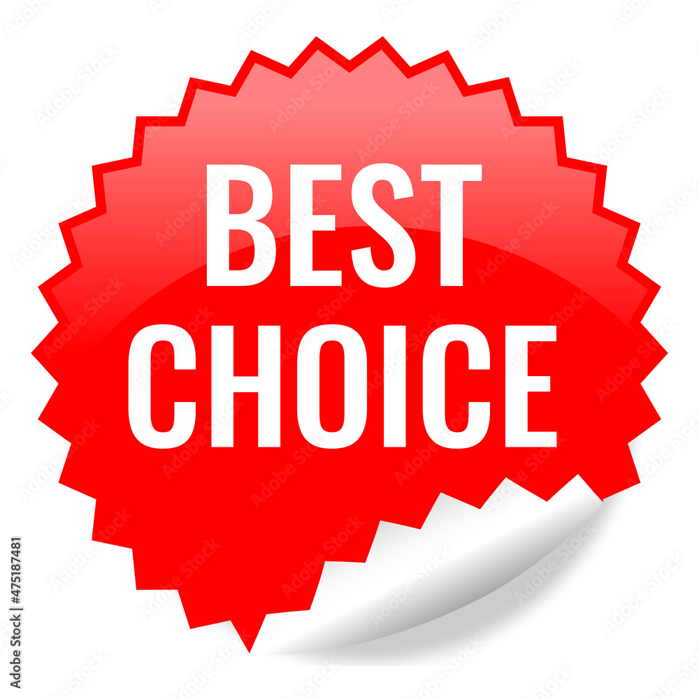 Red sticker. Paper sticker, badges vector template. Best choice Red sticker. Paper sticker, badges vector template. Best choice