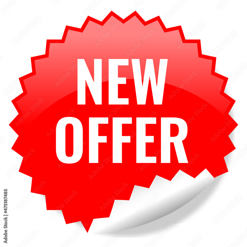 Red sticker. Paper sticker, badges vector template. New offer
Red sticker. Paper sticker, badges vector template. New offer