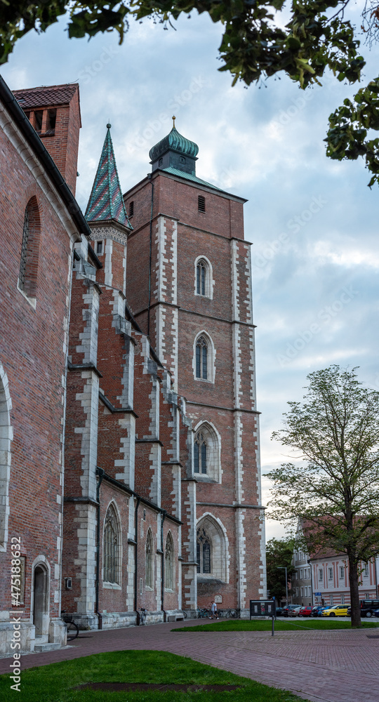 Obraz premium The Liebfrauen cathedral in downtown Ingolstadt in Bavaria