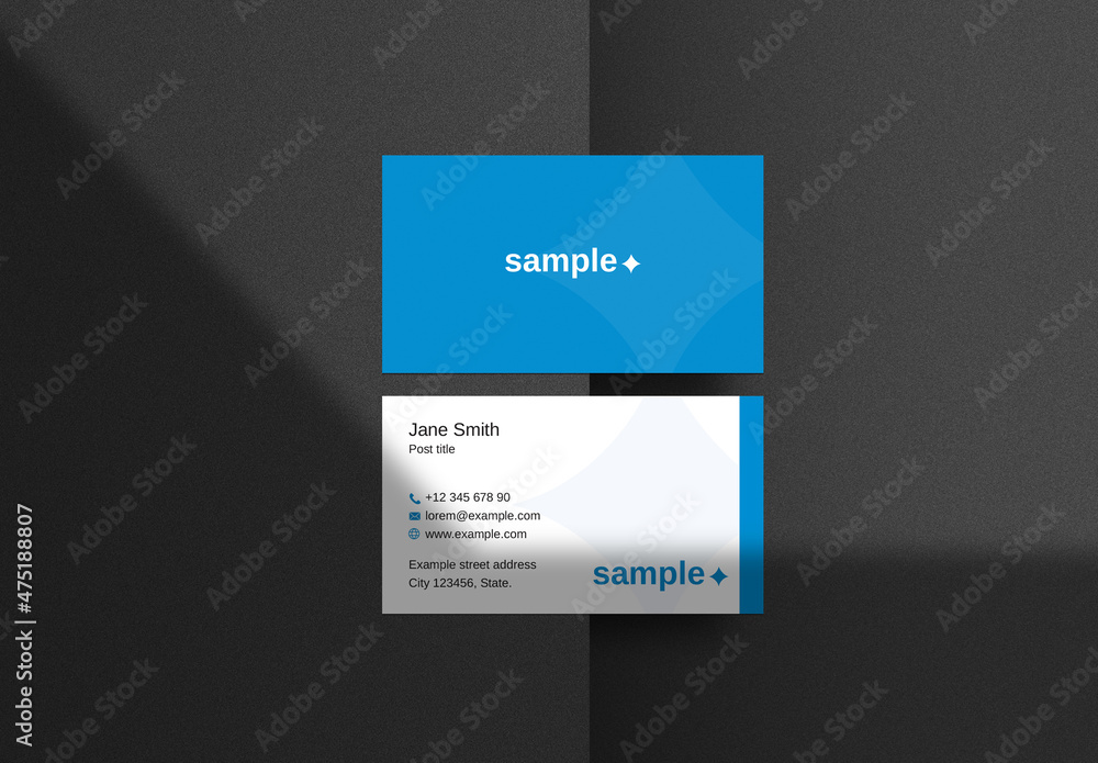 Minimalist Business Card Stock Template Adobe Stock