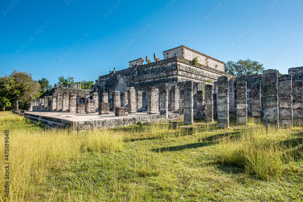 Chichen Itza Mayan ruins in Mexico - Temple of a Thousand Warriors