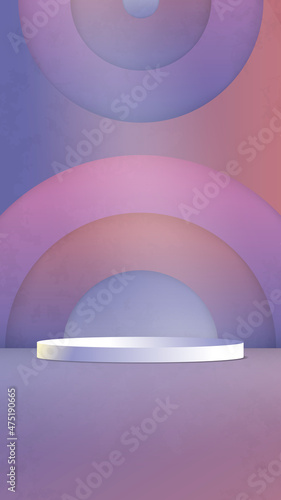 Minimal scene in very peri color palette. Color of the year 2022.