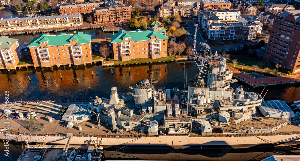 aerial view of norfolk 