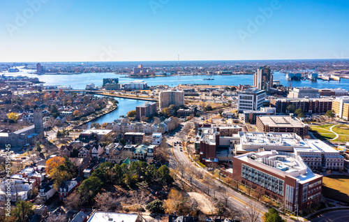 aerial view of norfolk virginia