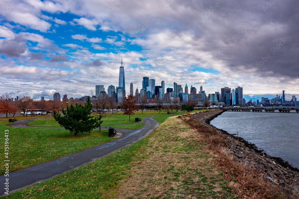Fototapeta premium aerial view of manhattan