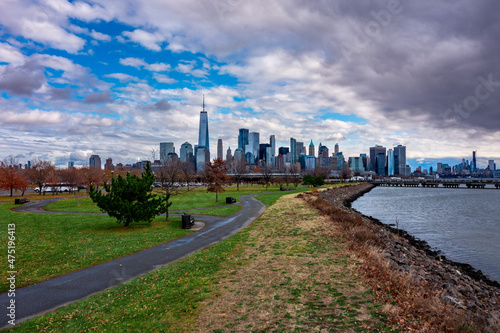 aerial view of manhattan