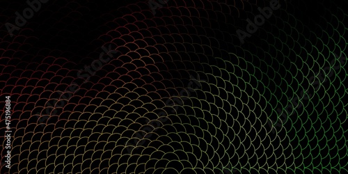 Dark Green, Yellow vector background with spots.