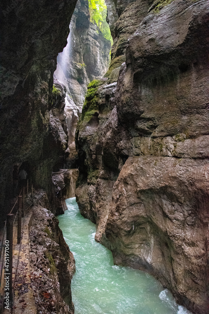 Scenic Partnach gorge near Garmisch-Partenkirchen in the Bavarian alps Scenic Partnach gorge near Garmisch-Partenkirchen in the Bavarian alps
