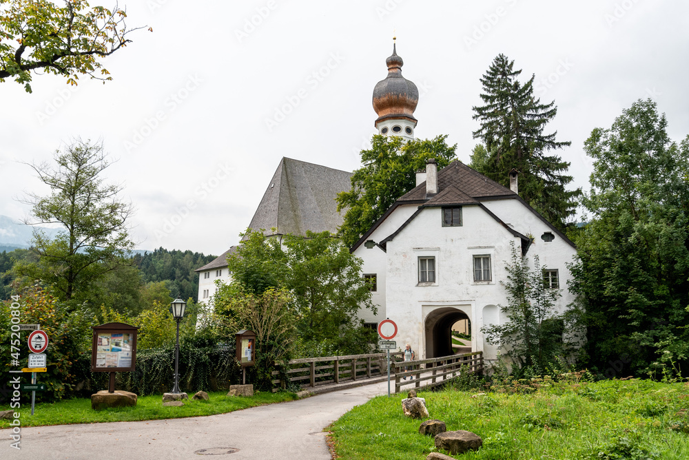 Entrance to old monastery Hoeglwoerth in Bavaria