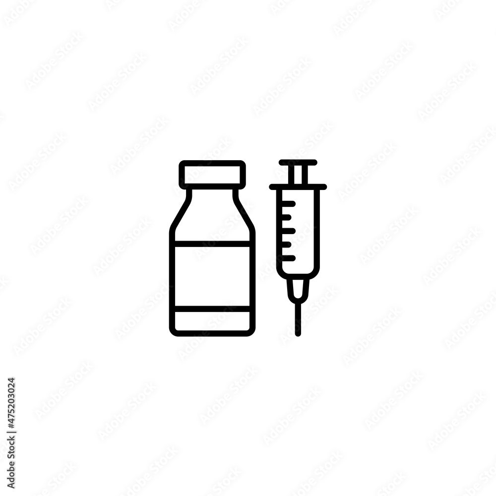 Vaccination icon, Injection icon, Virus protection vector Vaccination icon, Injection icon, Virus protection vector