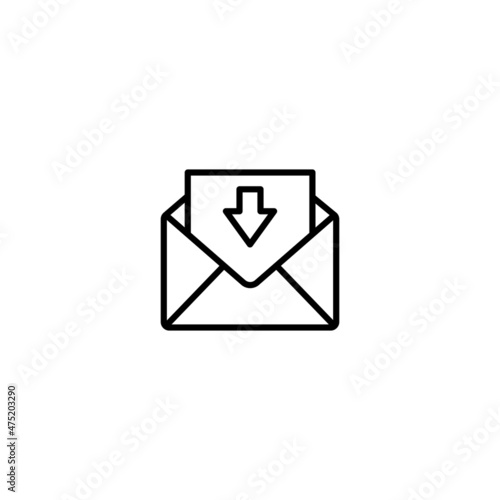 Mail icon email sign vector 