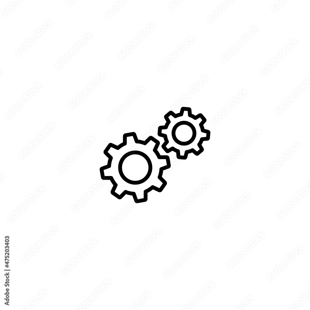 Gear icon, setting icon vector