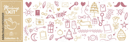 MARIAGE KIT - ILLUSTRATIONS - PICTOS - ICÔNES