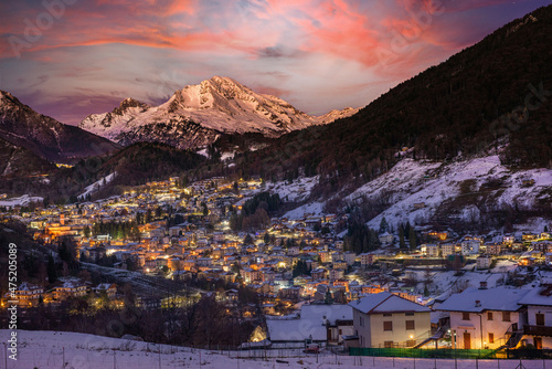 Snow-capped mountain village © pierluigipalazzi