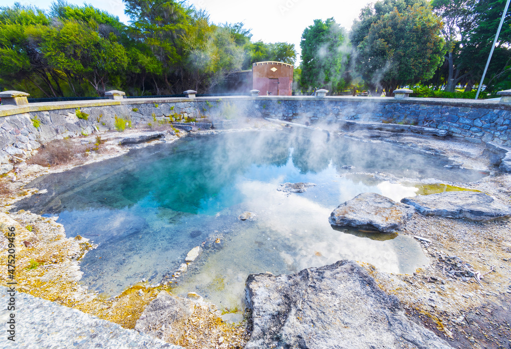 Sulphur Lake at Government Gardens Rotorua, New Zealand