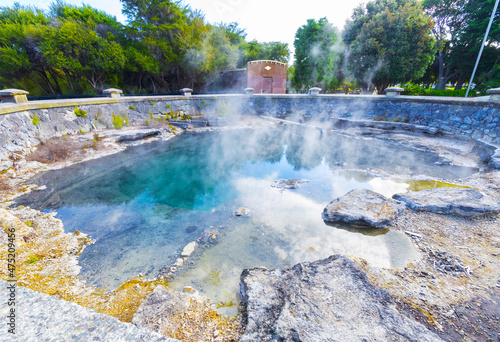 Obraz na płótnie Sulphur Lake at Government Gardens Rotorua, New Zealand w salonie