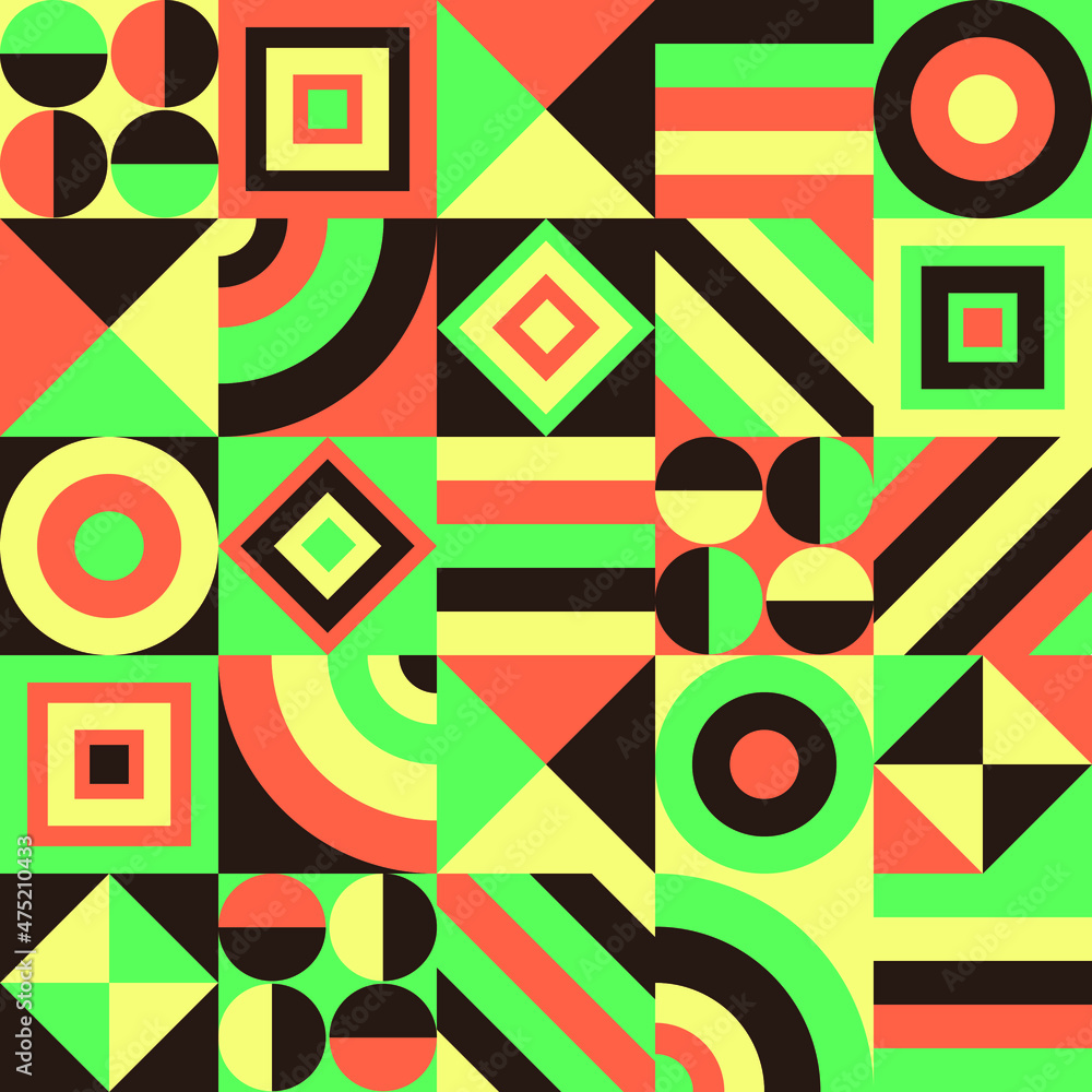Abstract vector background of multicolored geometric shapes