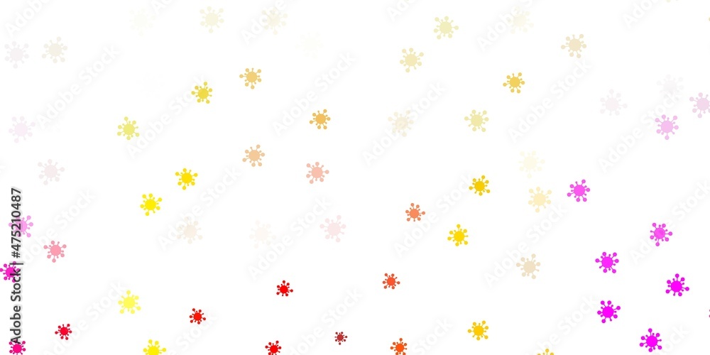 Light multicolor vector template with flu signs.