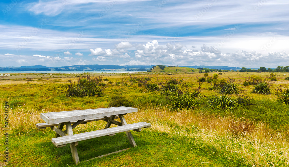 Landscape Scenery of Duder Regional Park, Auckland New Zealand; Panoramic View Landscape Scenery of Duder Regional Park, Auckland New Zealand; Panoramic View