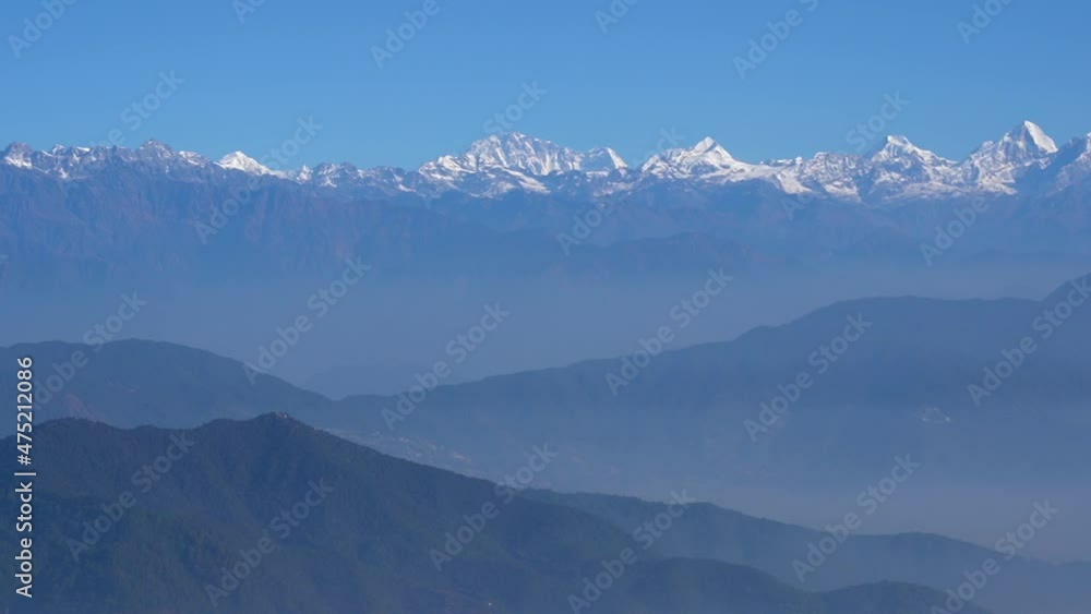 A panning view of the Himalaya Mountain Range in Nepal. A panning view of the Himalaya Mountain Range in Nepal.