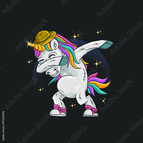 Unicorn Dabbing Celebration 