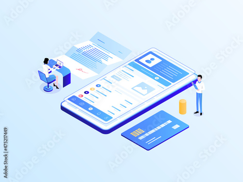 Insurance Isometric Light Gradient Illustration. Suitable for Mobile App, Website, Banner, Diagrams, Infographics, and Other Graphic Assets.