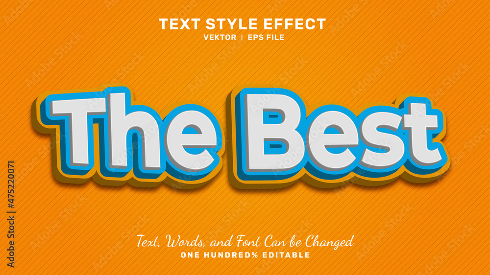 The Best Text Style Effect Fully Editable
