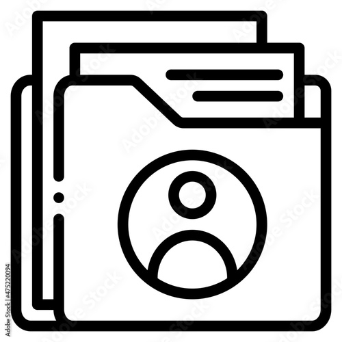 folder outline icon