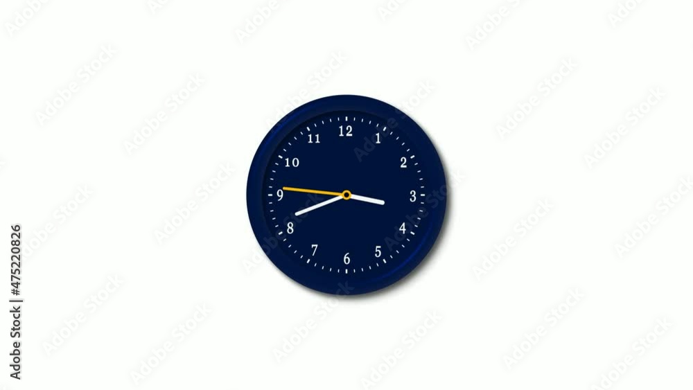 Amazing counting down analog clock isolated on white background Amazing counting down analog clock isolated on white background